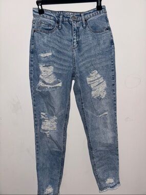 wild fable Distressed Light Blue Boyfriend Jeans